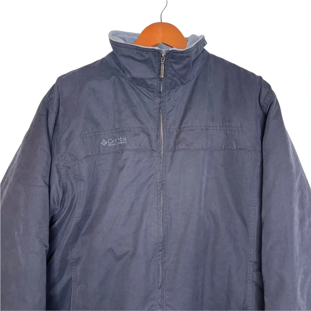 COLUMBIA Water Wind Resistant Mock Neck Fleece Lined  Insulated Jacket Size LT